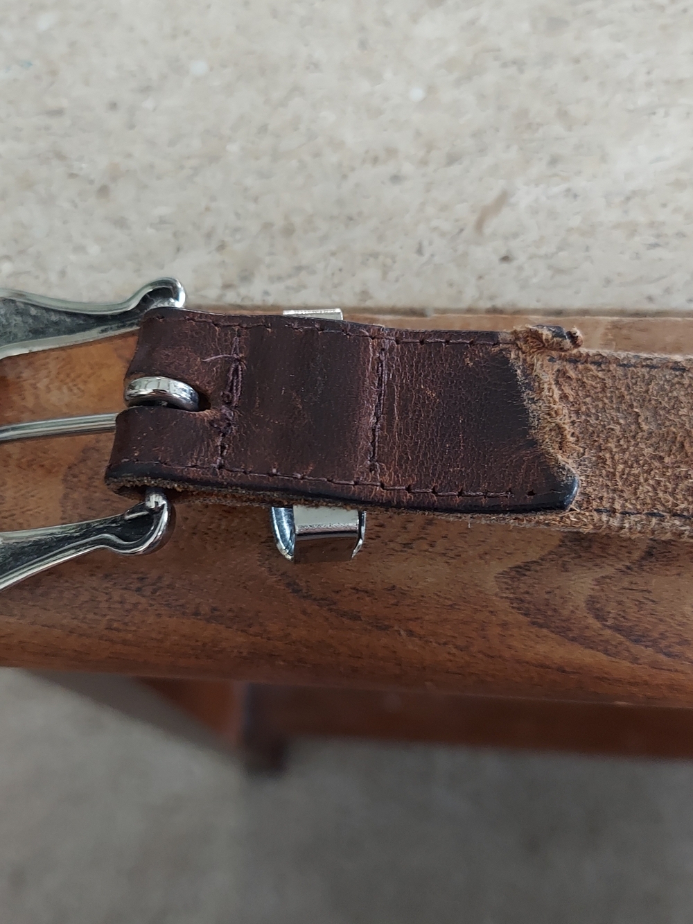 Boho Brown Leather Western Belt with Metal Conchos - Picture 8 of 10
